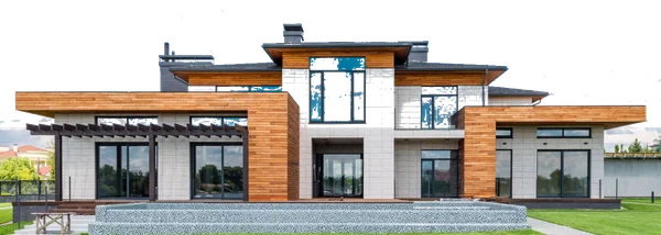Casa contemporânea recortada